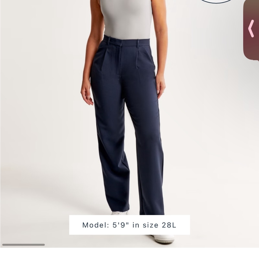 Abercrombie and Fitch Curve Love Tailored Straight Pant